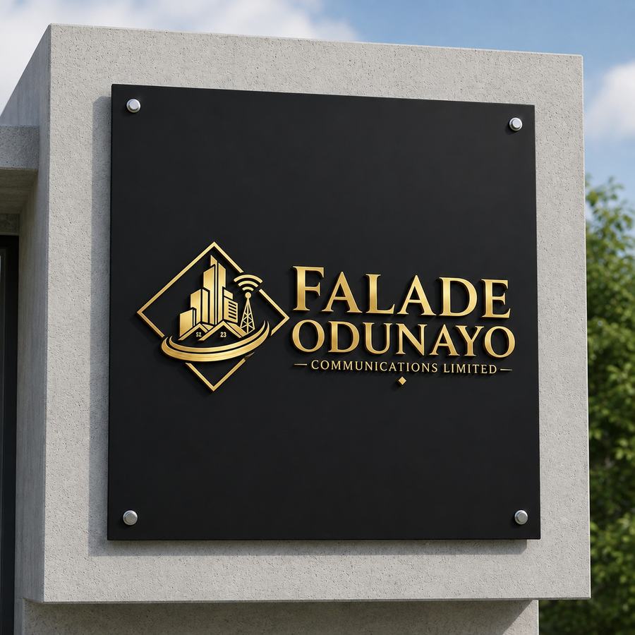 Falade Odunayo Communications Limited office signage